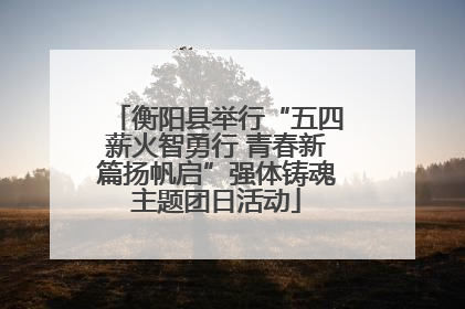 衡阳县举行“五四薪火智勇行 青春新篇扬帆启”强体铸魂主题团日活动