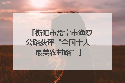 衡阳市常宁市渔罗公路获评“全国十大最美农村路”