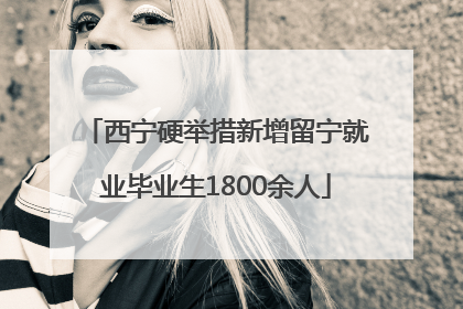 西宁硬举措新增留宁就业毕业生1800余人