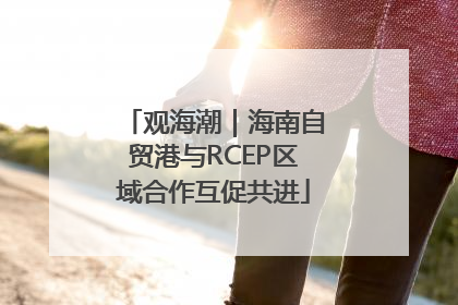 观海潮｜海南自贸港与RCEP区域合作互促共进