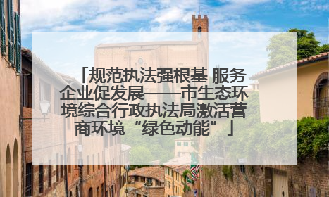 规范执法强根基 服务企业促发展——市生态环境综合行政执法局激活营商环境“绿色动能”
