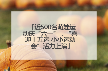 近500名萌娃运动庆“六一”，“喜迎十五运 小小运动会”活力上演