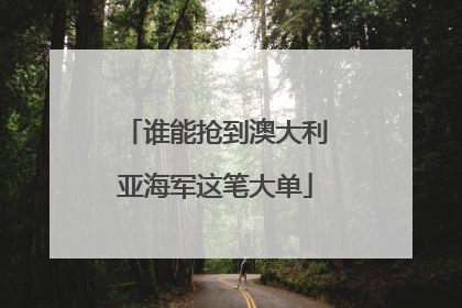 谁能抢到澳大利亚海军这笔大单