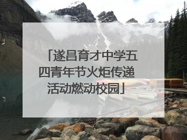 遂昌育才中学五四青年节火炬传递活动燃动校园