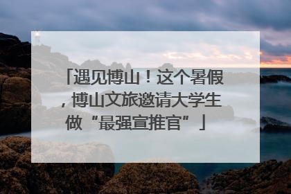 遇见博山！这个暑假，博山文旅邀请大学生做“最强宣推官”