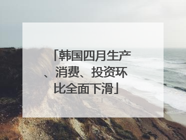 韩国四月生产、消费、投资环比全面下滑