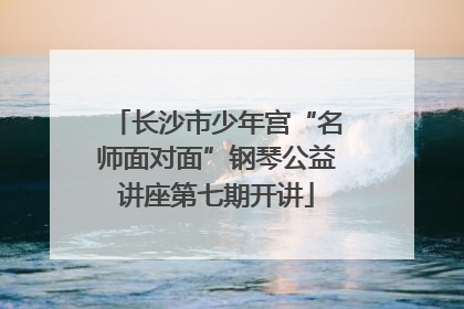 长沙市少年宫“名师面对面”钢琴公益讲座第七期开讲