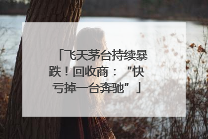 飞天茅台持续暴跌！回收商：“快亏掉一台奔驰”