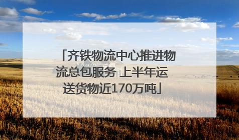 齐铁物流中心推进物流总包服务 上半年运送货物近170万吨