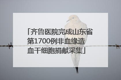 齐鲁医院完成山东省第1700例非血缘造血干细胞捐献采集