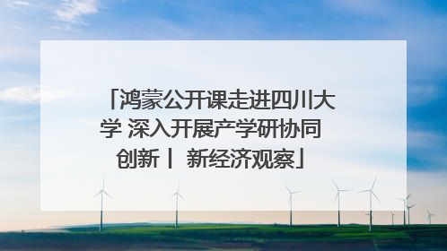 鸿蒙公开课走进四川大学 深入开展产学研协同创新丨 新经济观察