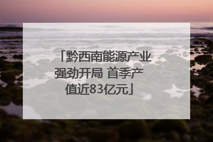 黔西南能源产业强劲开局 首季产值近83亿元