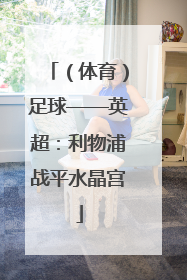 （体育）足球——英超：利物浦战平水晶宫