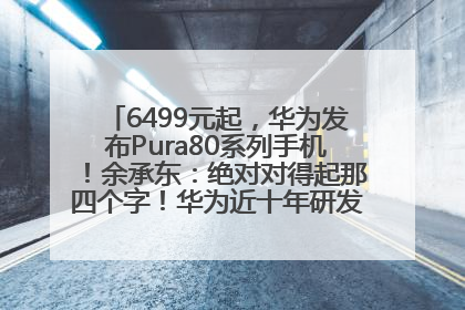 6499元起，华为发布Pura80系列手机！余承东：绝对对得起那四个字！华为近十年研发投入12490亿元