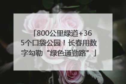 800公里绿道+365个口袋公园！长春用数字勾勒“绿色通勤路”