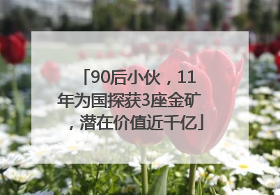 90后小伙，11年为国探获3座金矿，潜在价值近千亿